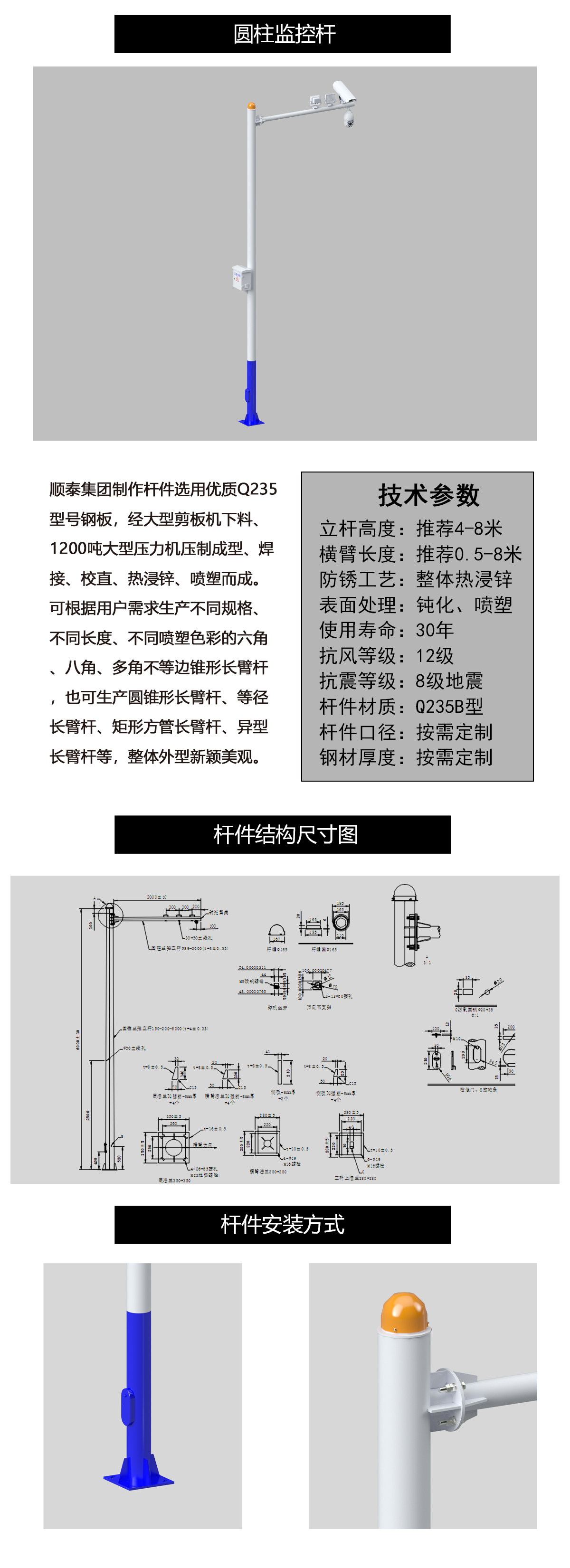 监控杆件(图1)